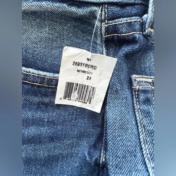 New L'AGENCE Adele Rigid Stovepipe High Rise Crop Jeans in Newberry Size 28